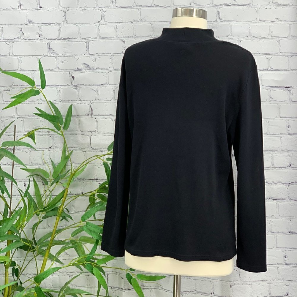 🎉Karen Scott Black Long Sleeve Top - Picture 3 of 6